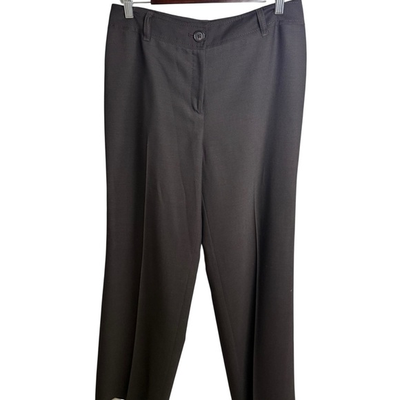 Ann Taylor | Dark Brown High Rise Wide Leg Lined Trousers | Sz 8 - Picture 1 of 3